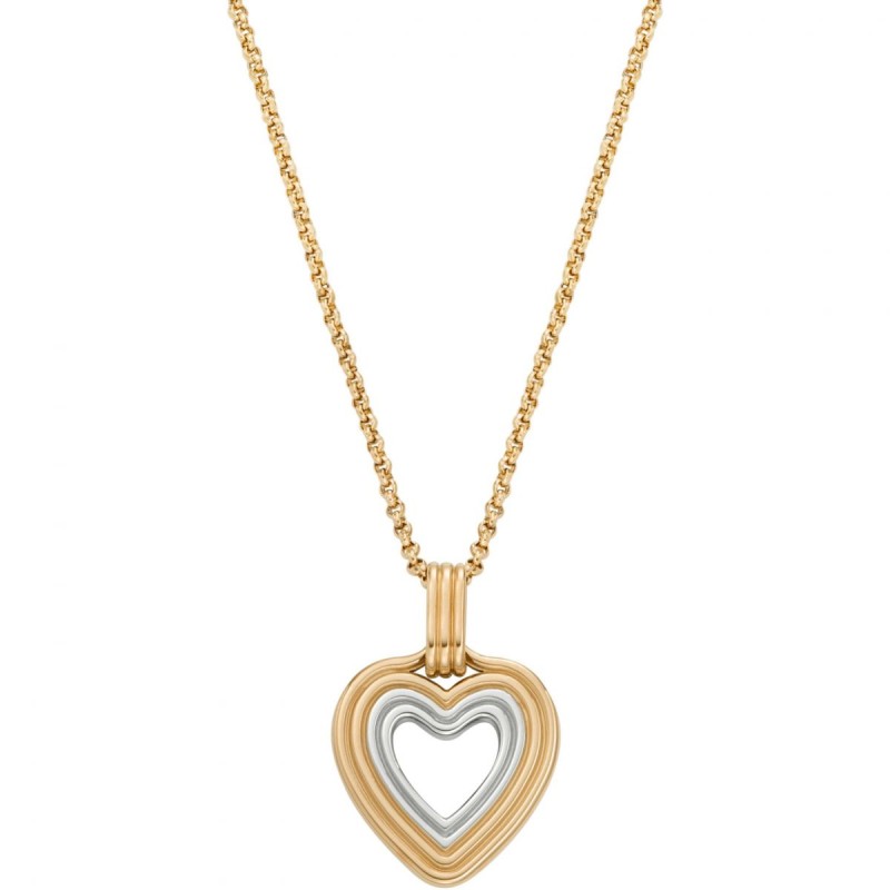 Collier Femme Skagen Kariana motif cœur en acier doré