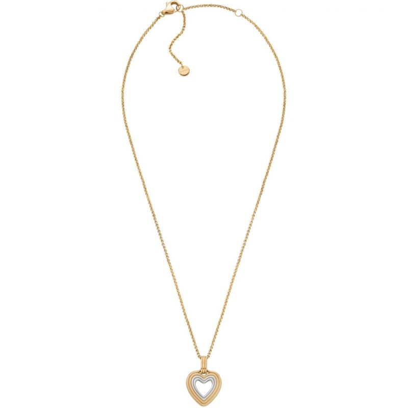 Collier Femme Skagen Kariana motif cœur en acier doré