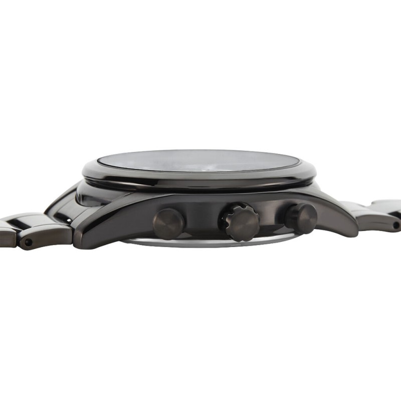 Montre Homme Seiko bracelet acier noir cadran noir