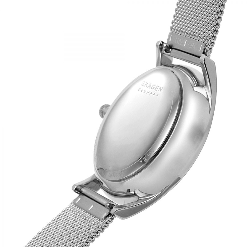 Montre Skagen Homme Automatique bracelet en acier milanais argenté