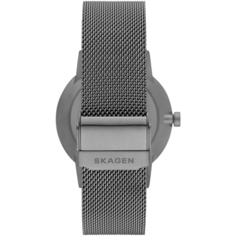 Montre Skagen Homme bracelet en acier milanais gris foncé
