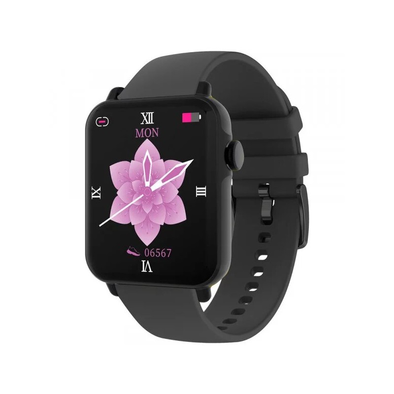 Montre Connectée Smarty level bracelet silicone noir