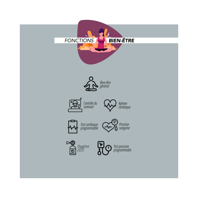 Montre connectée femme Smarty élégance bracelet milanais doré