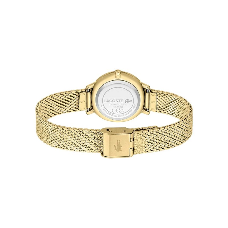 Montre Lacoste Suzanne Femme acier milanais doré