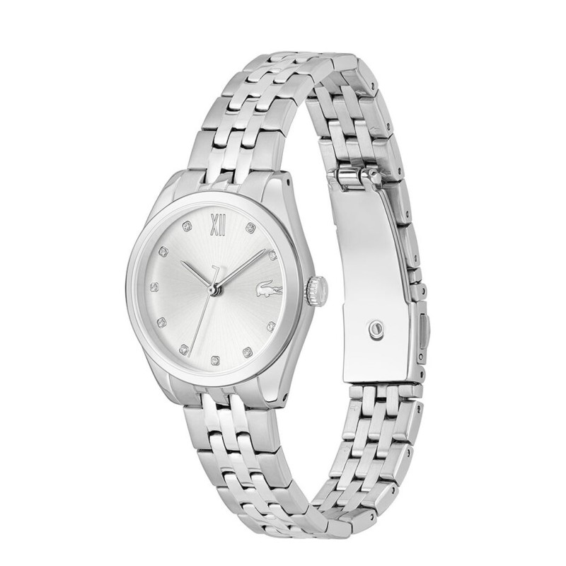 Montre Lacoste Tuilerie Femme en acier argenté index en oxydes de zirconium