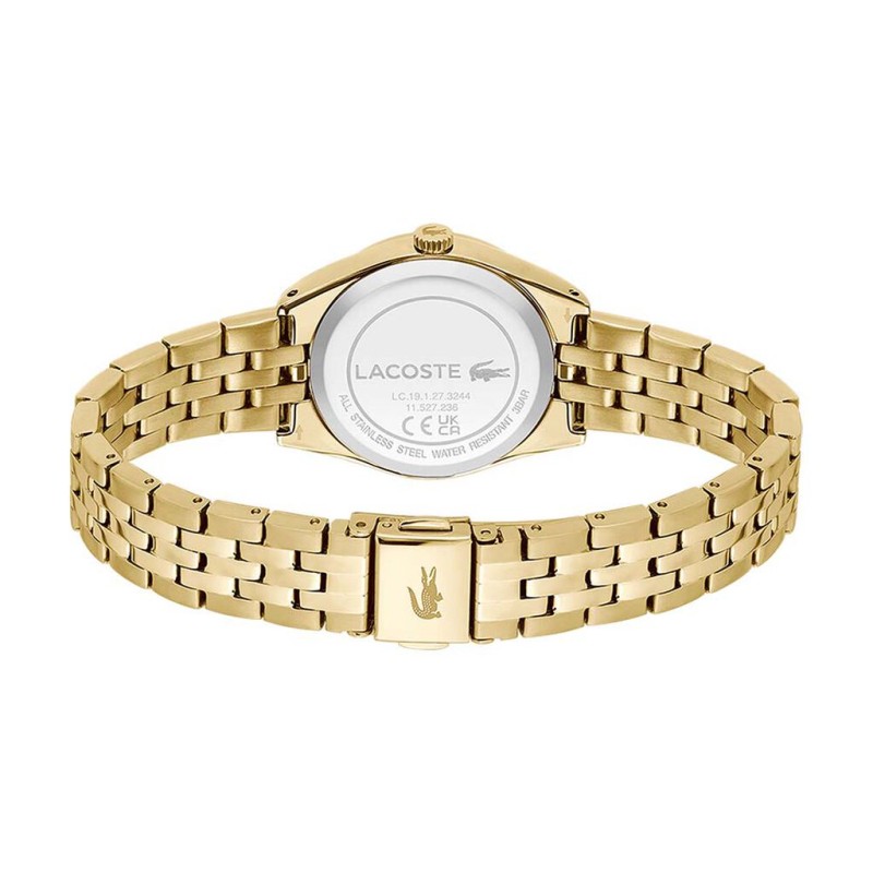 Montre Lacoste Tuilerie Femme en acier doré index en oxydes de zirconium