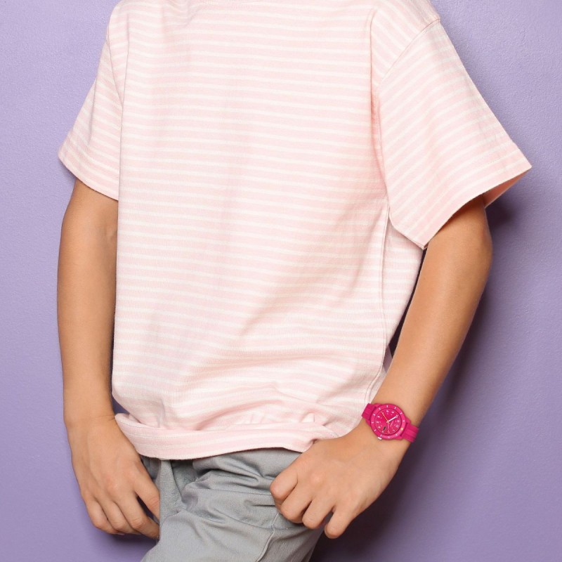 Montre Lacoste Mini Tennis Enfant en silicone rose