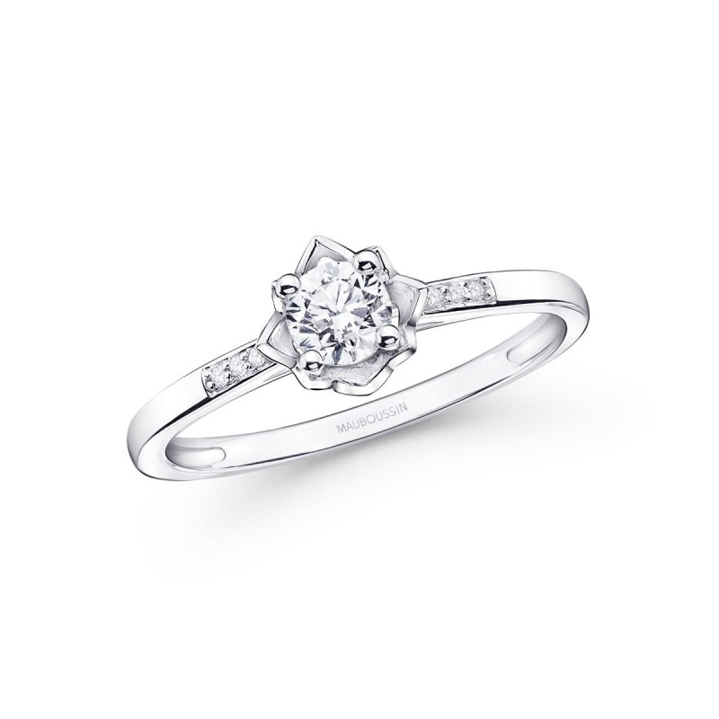 Bague Femme Mauboussin "Ma Reine d'Amour" en or blanc 750/000 et diamants
