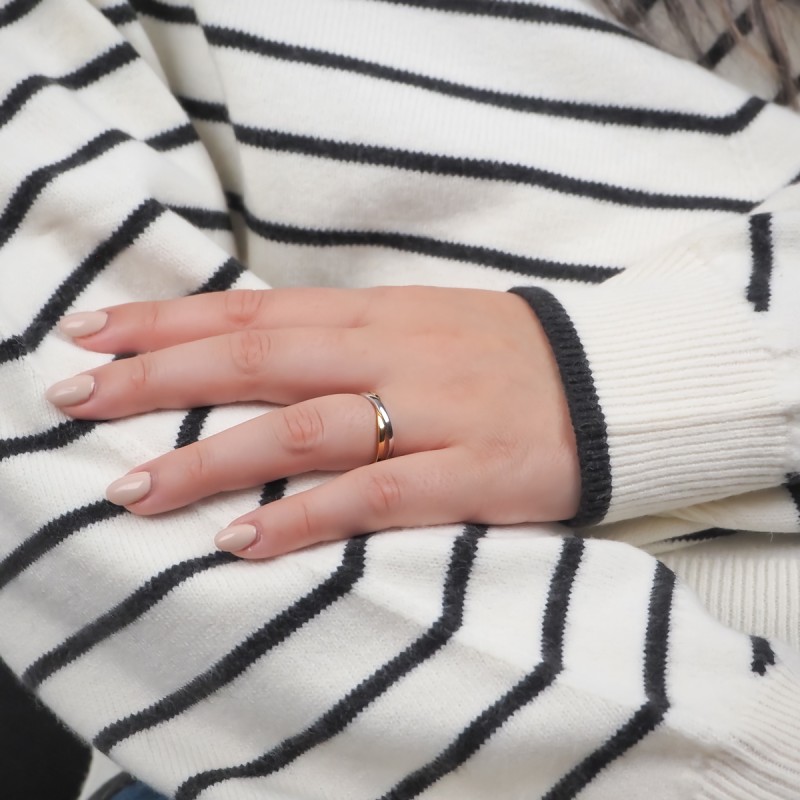 Bague fantaisie Carador en or 375/000 bicolore