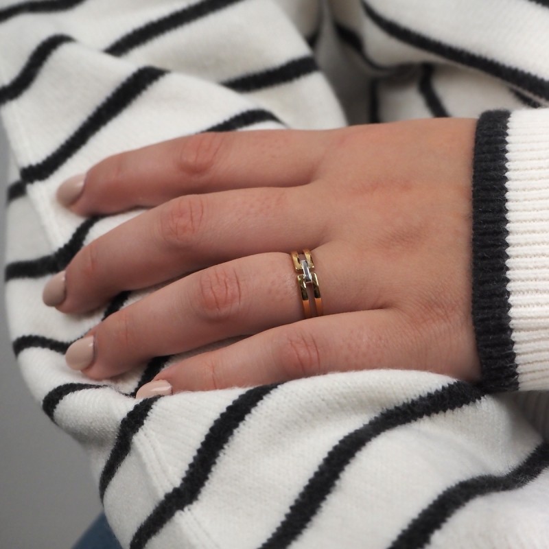 Bague fantaisie en or jaune 375/000