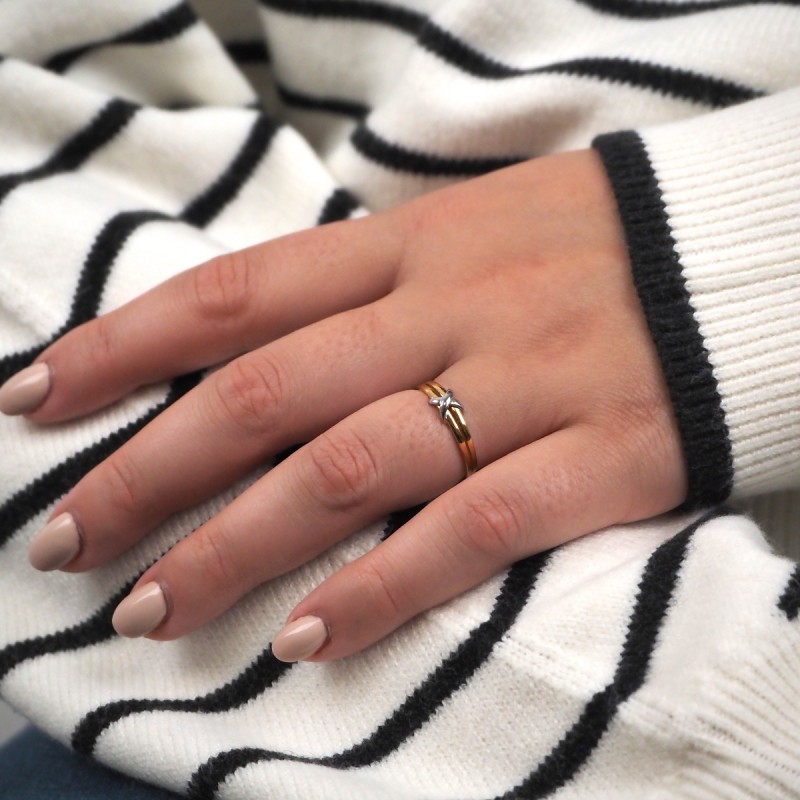 Bague fantaisie Carador en or jaune 375/000