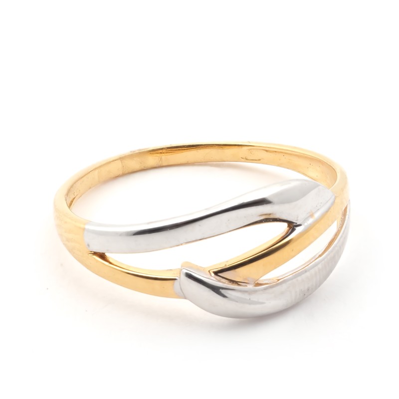 Bague Fantaisie femme Carador en or jaune 375/000 entrelacés en or blanc