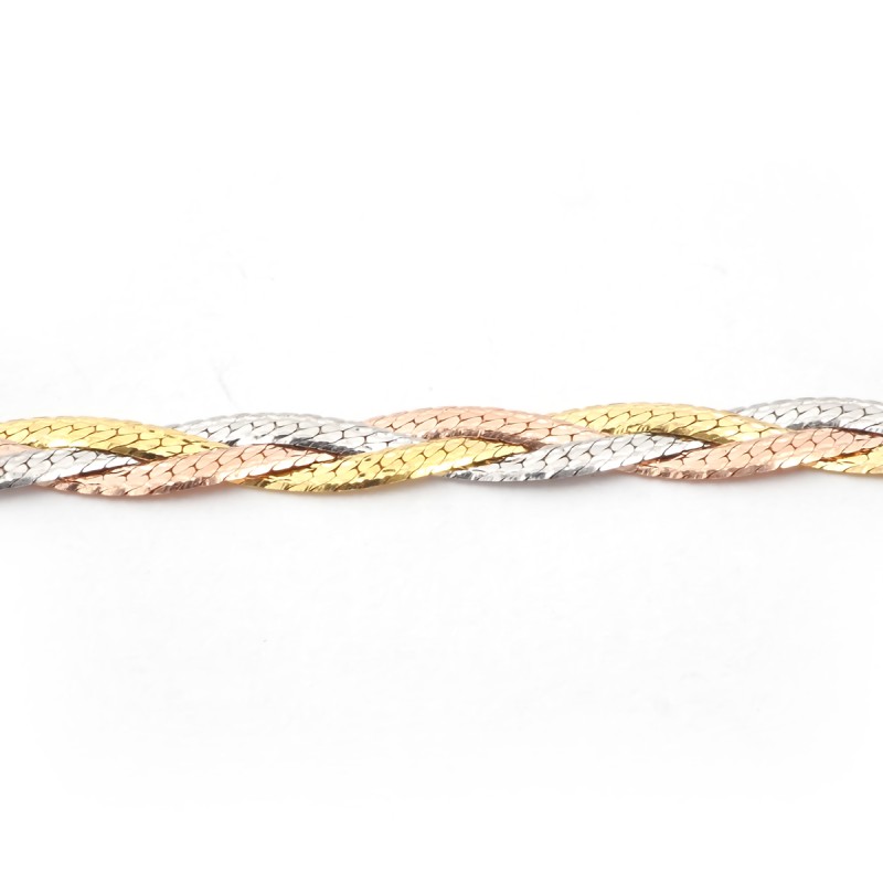 Bracelet tricolore or 375/000 CARADOR