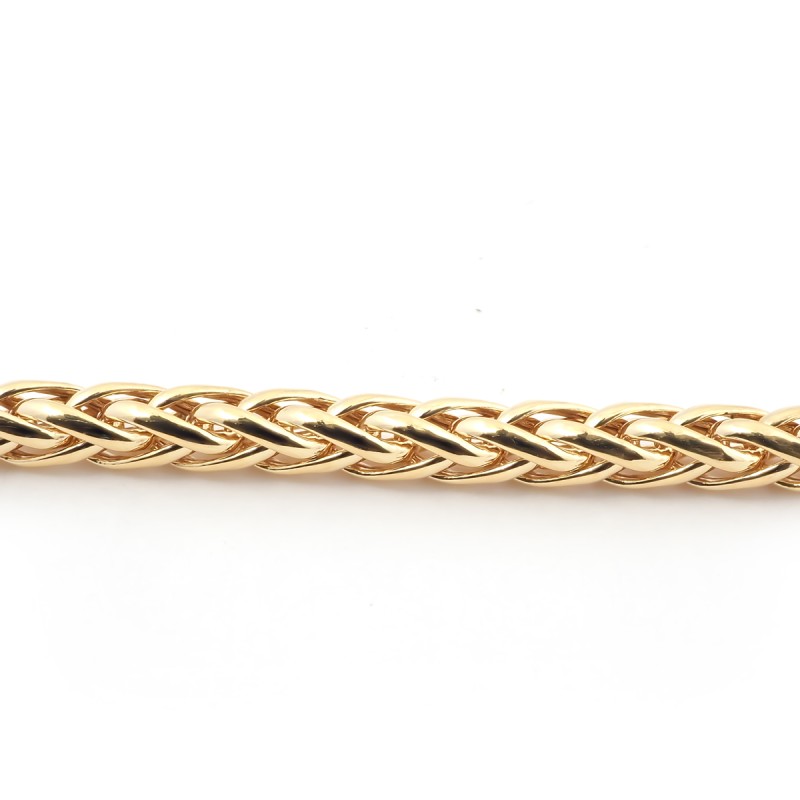 Bracelet maille palmier 3.5mm en or jaune 375/000