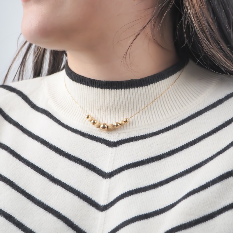 Collier Carador en Or Jaune 375/000 motifs boules