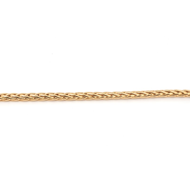 Collier maille palmier en or jaune 375/000