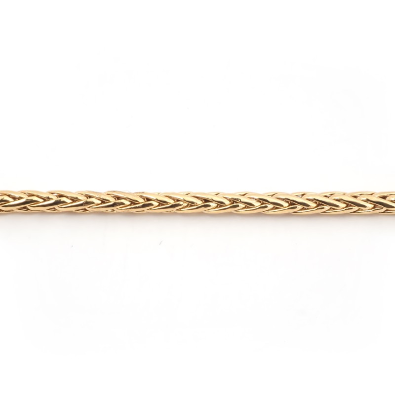 Collier maille palmier en or jaune 375/000