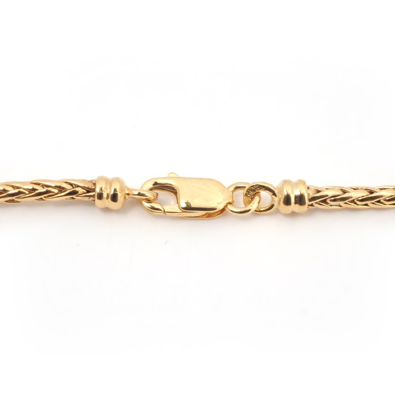 Collier maille palmier en or jaune 375/000