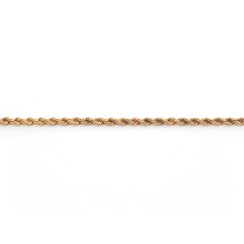 Carador - collier or jaune 375/000 maille corde