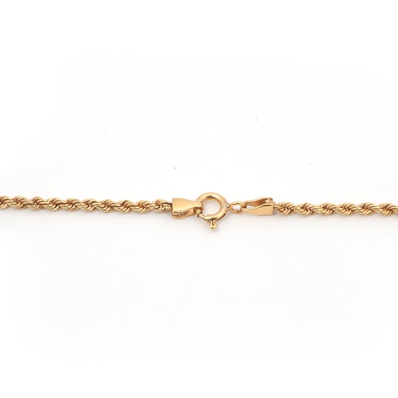 Carador - collier or jaune 375/000 maille corde