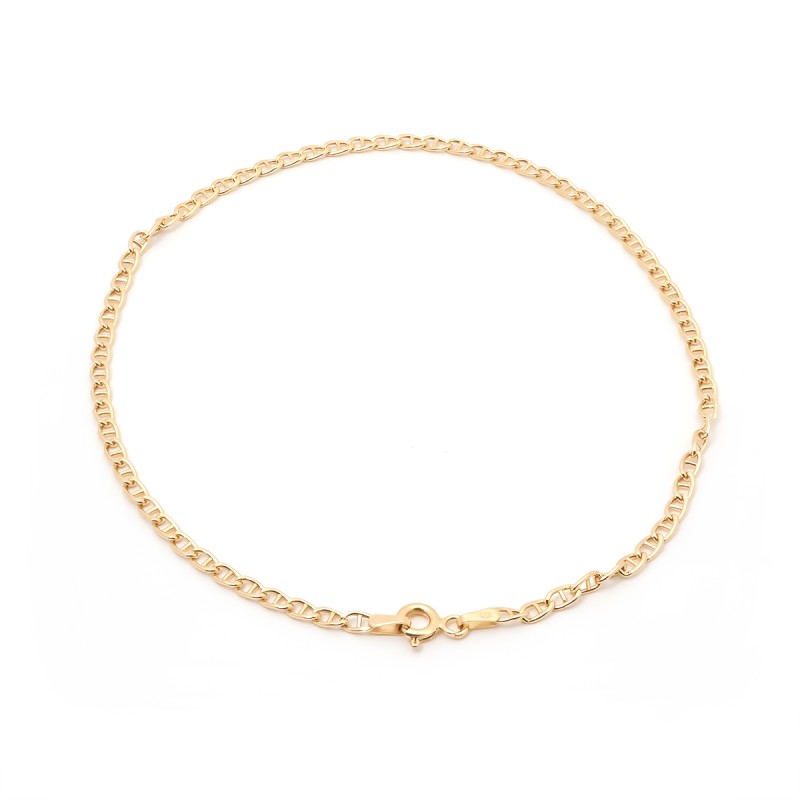Chaine de cheville Carador en or jaune 375/000 maille marine