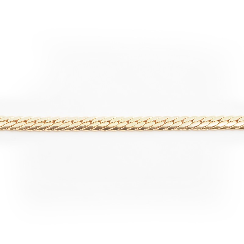 Bracelet Carador maille anglaise droite 4.5mm en or jaune 375/000