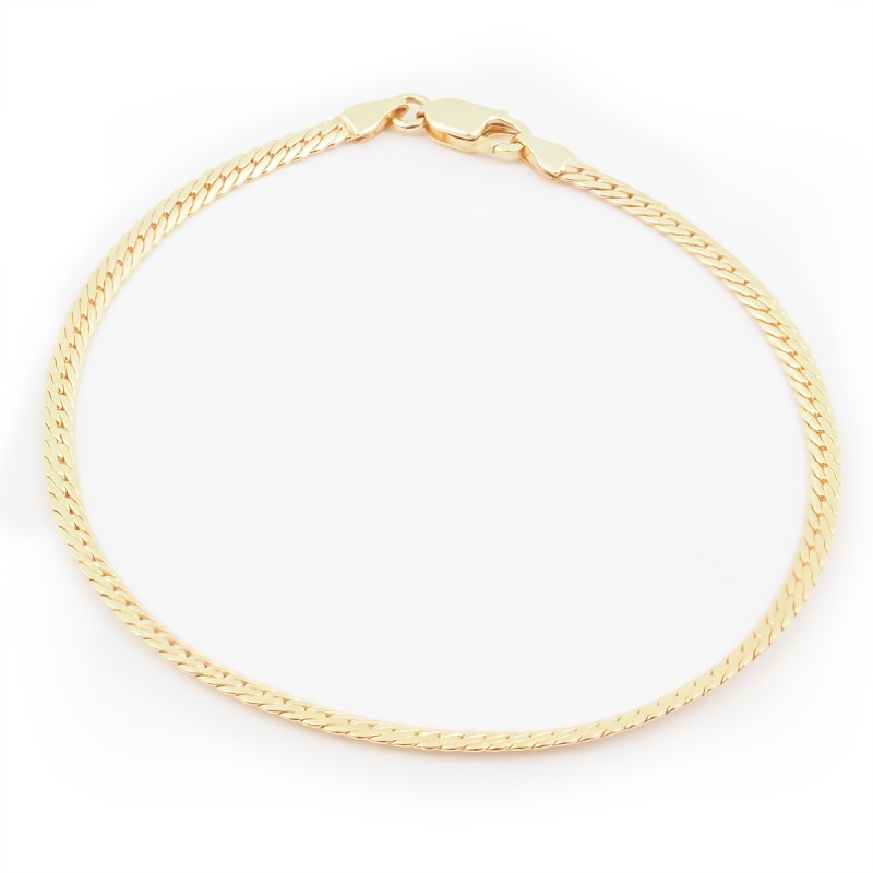 Bracelet Maille Anglaise or jaune 375/000