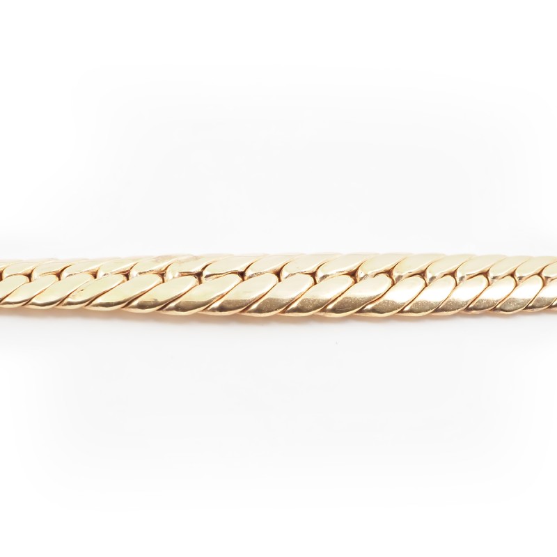 Collier maille anglaise en or jaune 375/000