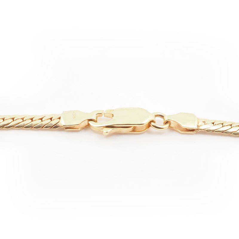 Collier maille anglaise en or jaune 375/000