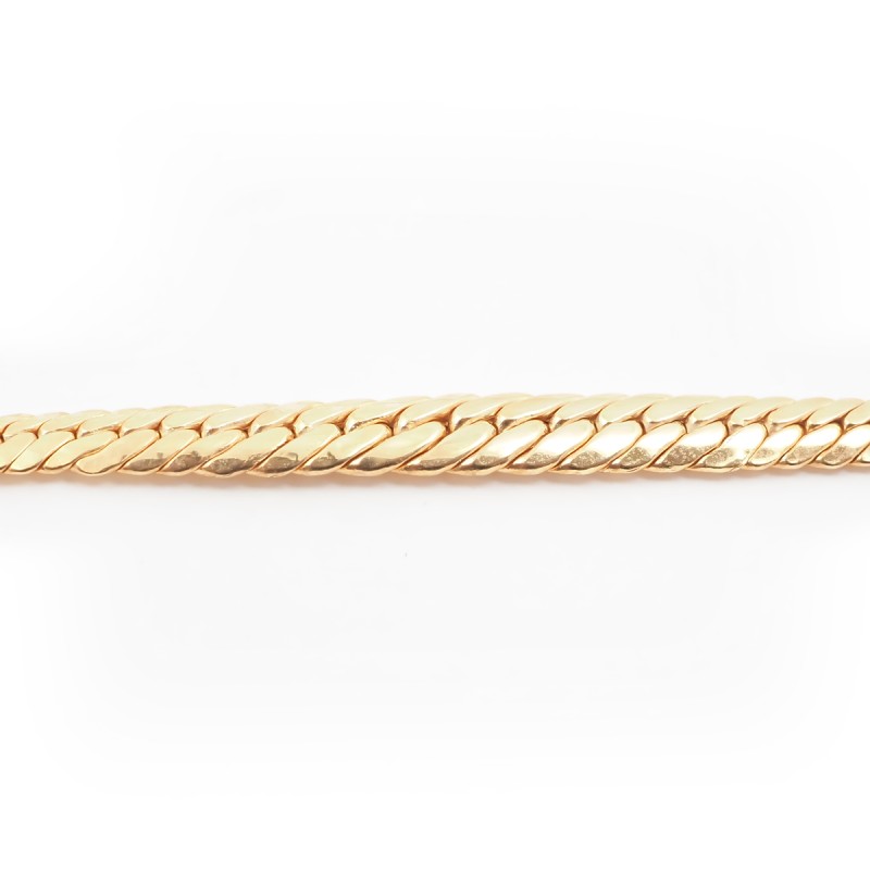Collier maille anglaise chute en or jaune 375/000