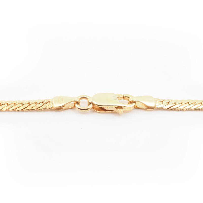 Collier maille anglaise chute en or jaune 375/000