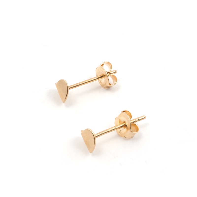 Boucles d'oreilles Carador cœur plein or jaune 375/000