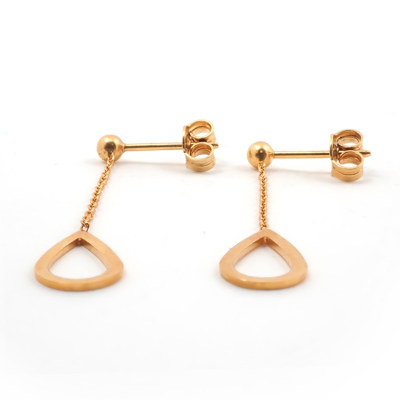 Boucles d'oreilles Femme Carador minimaliste goutte or 375/000
