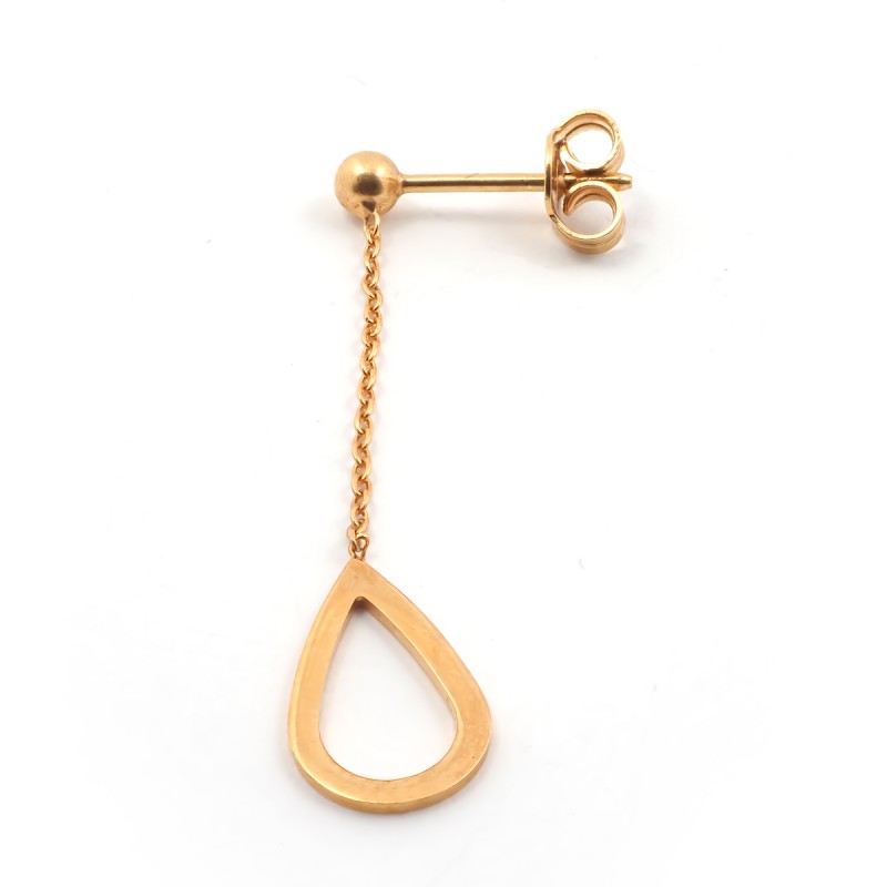 Boucles d'oreilles Femme Carador minimaliste goutte or 375/000