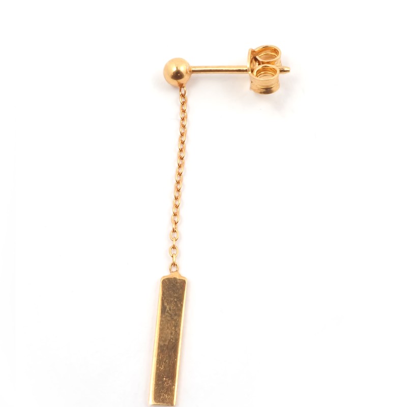 Boucles d'oreilles pendantes Carador Géométrie ligne or 375/000