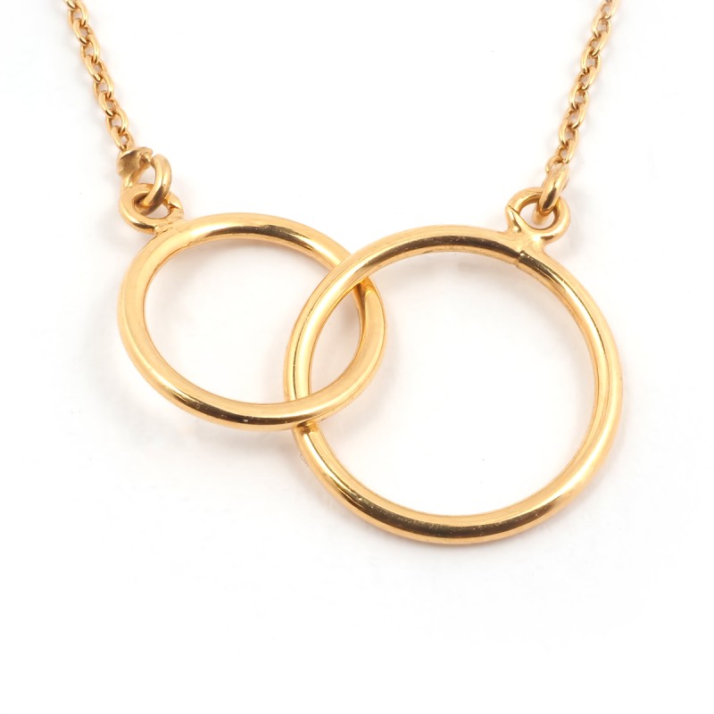 Collier femme Carador cercles collection graphique en or jaune 375/000