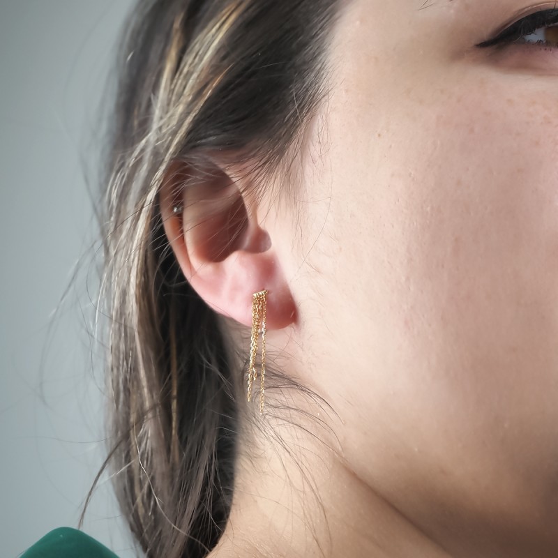 Carador - boucles d'oreilles pendantes or jaune 375/000