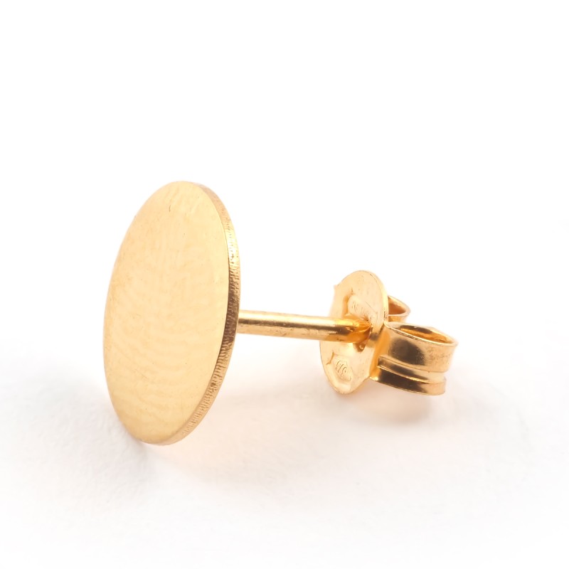 Boucles d'oreilles Femme Carador minimaliste disque or 375/000