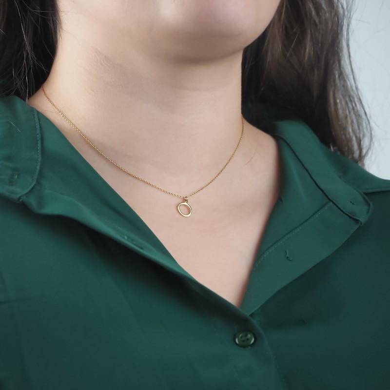 Collier femme Carador cercle collection graphique en or jaune 375/000 335CL