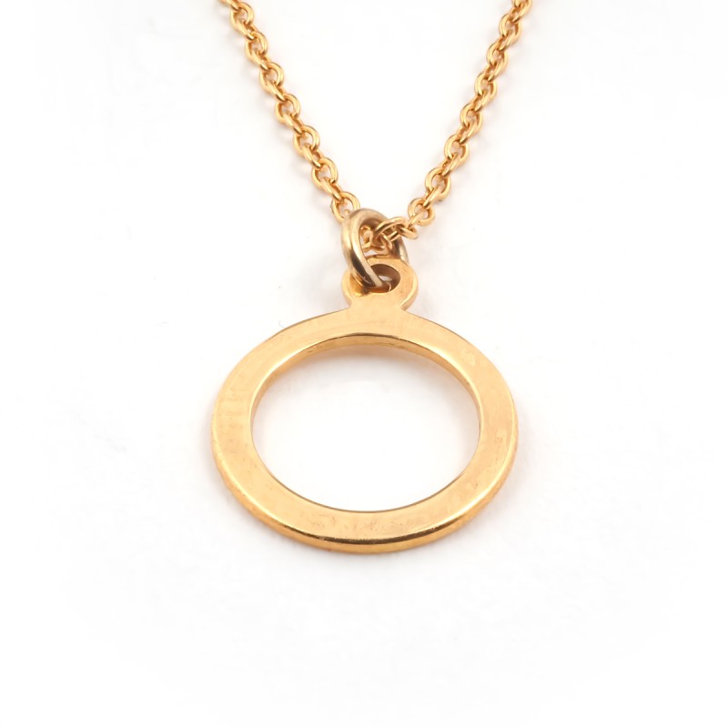 Collier Femme Carador minimaliste cercle or 375/000