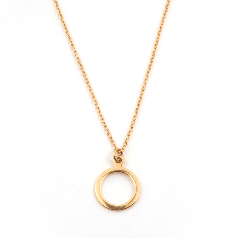 Collier Femme Carador minimaliste cercle or 375/000