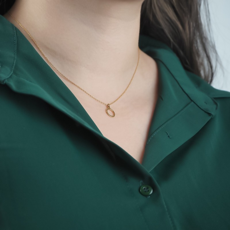 Collier Femme Carador minimaliste cercle or 375/000