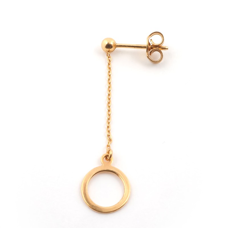 Boucles d'oreilles pendantes Carador sphère suspendue en or 375/000