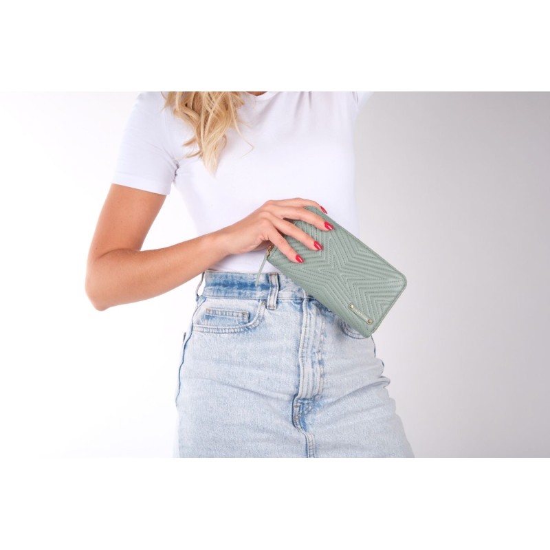 Portefeuille Mauboussin Belle, Libre et Vraie Vert d'eau