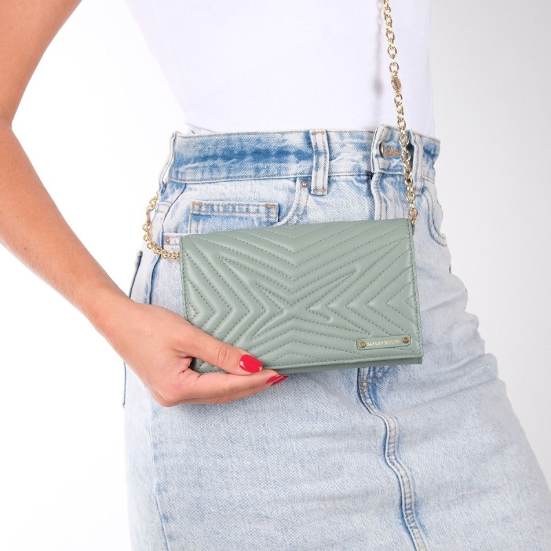 Pochette Miroir Mauboussin Belle, Libre et Vraie Vert d'eau