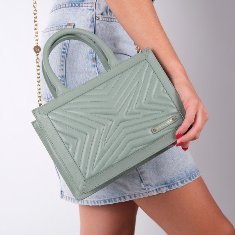 Sac Cabas Mauboussin Belle, Libre et Vraie Vert d'eau Petit modèle