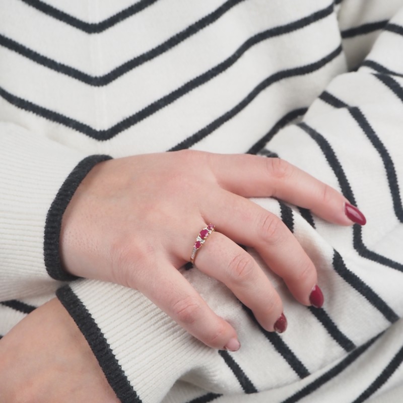 Bague Carador Rubis et Or 375/000