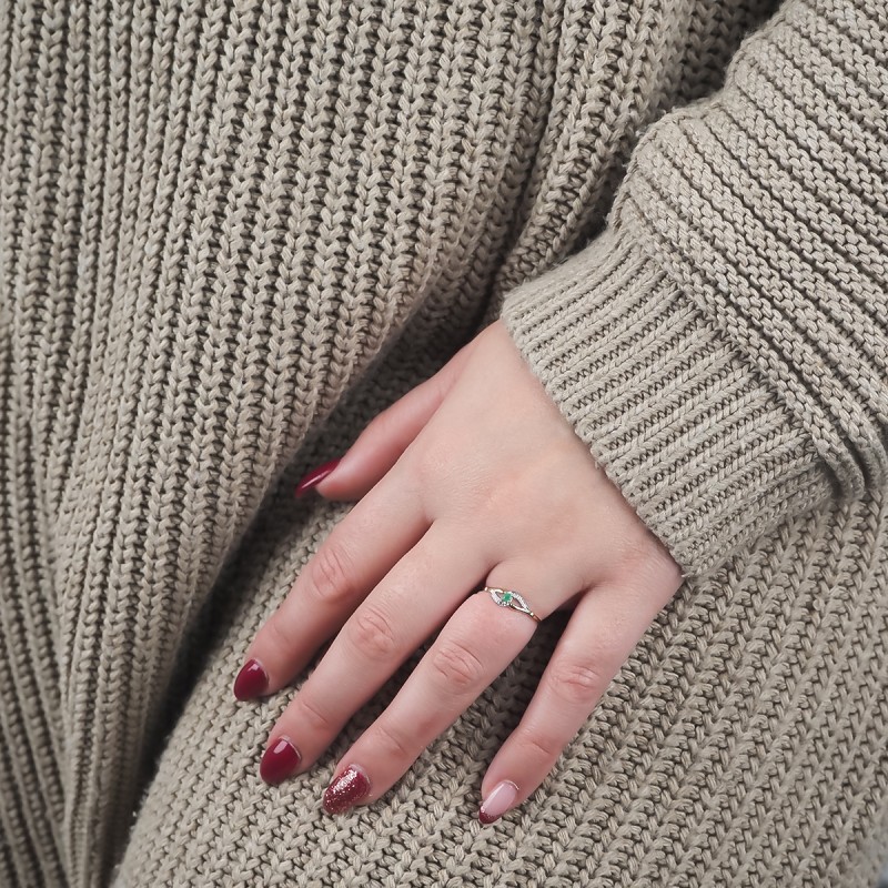 Bague Carador émeraude et deux ors 375/000