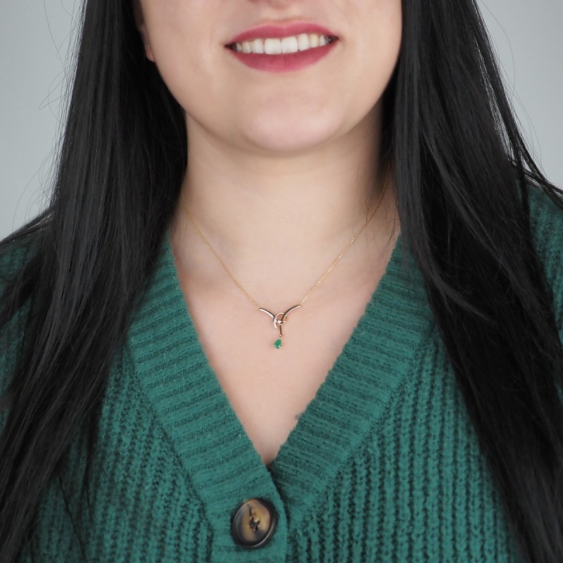 Collier Carador Emeraude et Or jaune 375/000