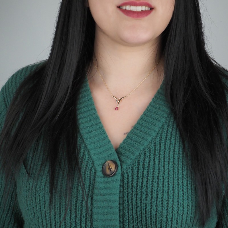 Collier Carador Rubis et Or jaune 375/000